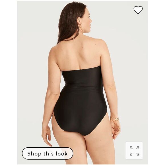 J Crew Ruched one piece black swim suit size 6 - Picture 10 of 11
